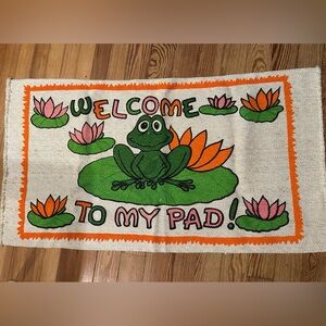 1970’s Welcome to My Pad Frog floor mat/ Vegas game